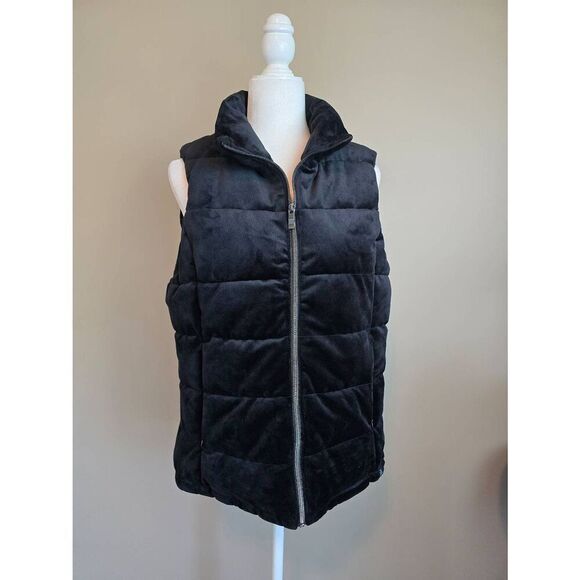 ZeroXposur Velour Puffer Vest Black Sz L - Picture 1 of 5